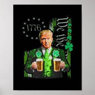 Poster Divertido Trump Faça o Dia de São Patrício Grande