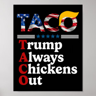 Poster Divertido Trump Taco Trump Sempre Desiste _1