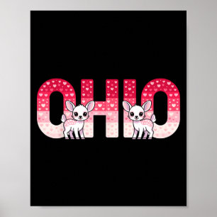 Poster Divertido Veado de Ohio Festa do Centro-Oeste O-h-