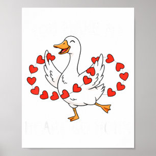 Poster Divertido Você Faz Meu Coração Ir Honk Ganso Bobo 