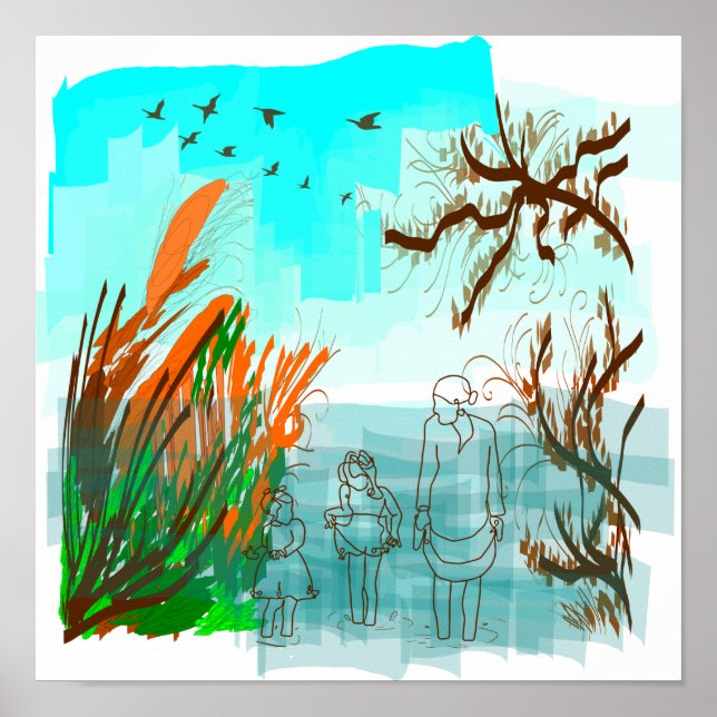 Poster Divertimento com a vovó Contemporânea de Vista Ext (Frente)