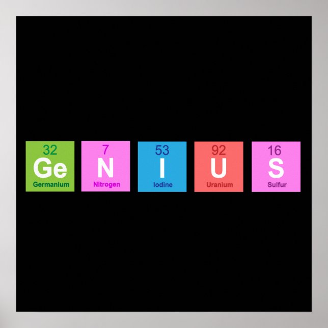 Pôster Divertimento periódico em química de mesas (Frente)