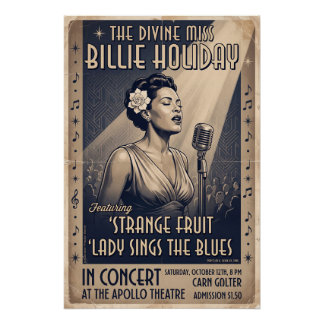 Pôster Divine Miss Billie Holiday