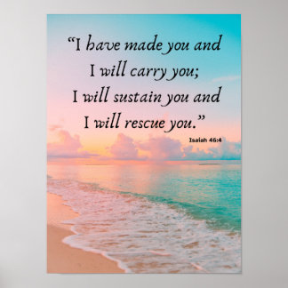 Poster Divine Strength in Every Season – Isaiah 46:4