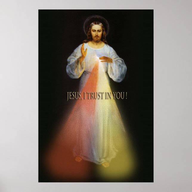 Poster Divino Compaixão Jesus, Eu Confio Em Você! (Frente)
