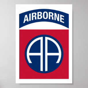 Poster Divisa de Veterano Militar da 82ª Divisão Aerotran