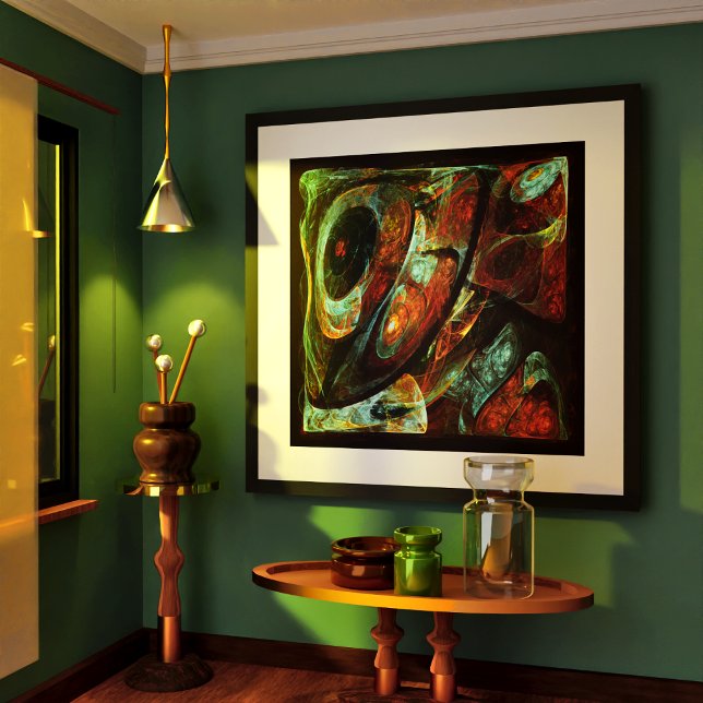 Poster Divisão de Abstrato de Tempo (Time Split Abstract Art Poster)