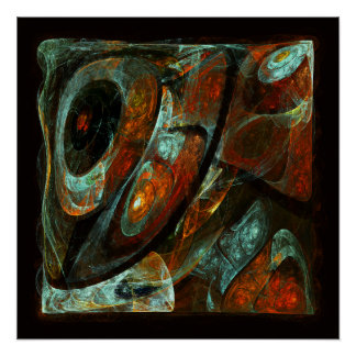 Pôster Divisão de Abstrato de Tempo