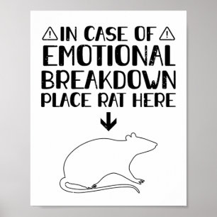 Poster Divisão Emocional de Rato Presentes De Animais D