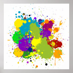 Pôster Divisores de tinta coloridos