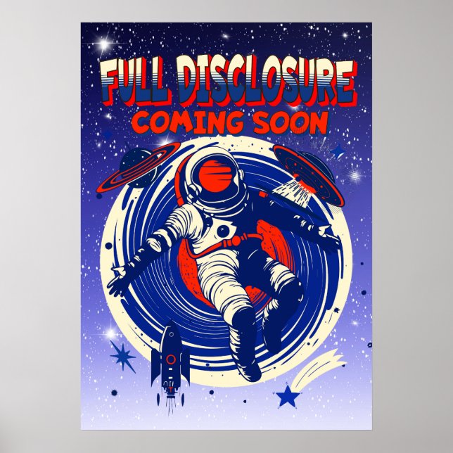 Poster Divulgação do cheio em breve | Astronauta flutuant (Frente)