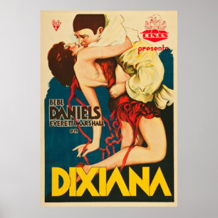 Pôster Dixiana - cartaz cinematográfico 1930 do vintage