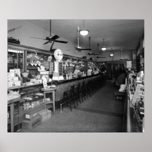 Poster Dixie Soda Fonte Empresa: 1920