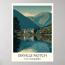 Poster Dixville Notch New Hampshire Lago