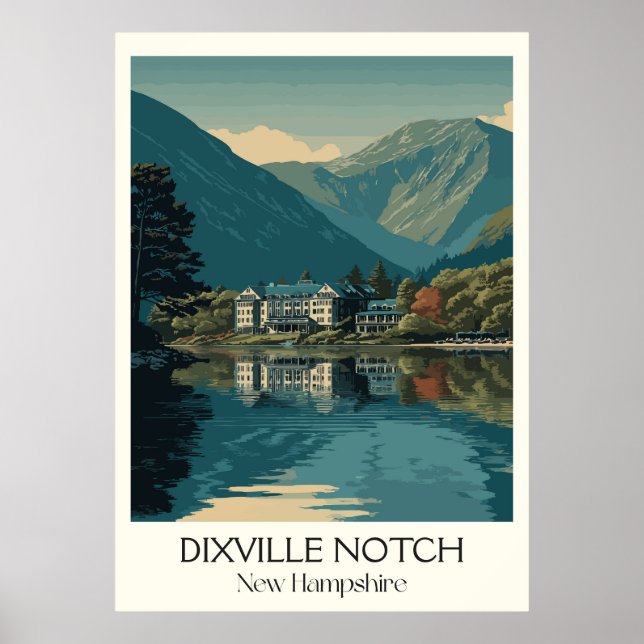 Poster Dixville Notch New Hampshire Lake (Frente)