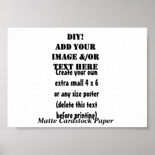 Poster DIY criam seu próprio 7 x 5 papel Cardstock Matte