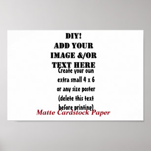 Pôster DIY criam seus próprios 12 x 8 A8 Cardstock Matte