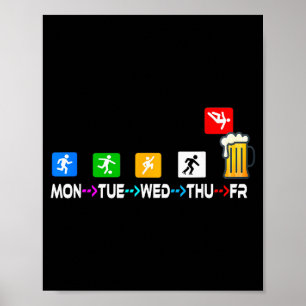 Poster Dizendo Designs Engraçados Semana Finalmente Sexta