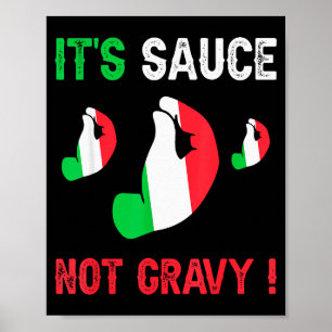 Poster Dizendo engraçado com tema italiano É molho, não m