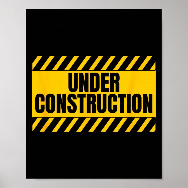 Poster Dizendo engraçado em construção (Frente)