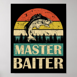 Poster Dizendo engraçado-mestre isca de pesca pescadores