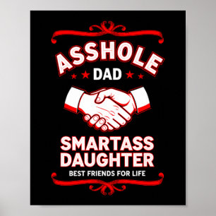 Poster Dizendo engraçado Pai Filha inteligente Amigos