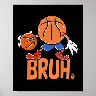 Poster Dizendo Meme Engraçado Bruh Bro Dabbing Ll Garotos
