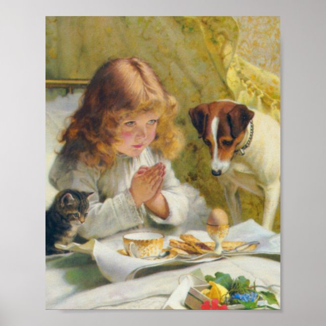 Poster Dizendo nossas orações Suspense Charles Burton Bar (Frente)