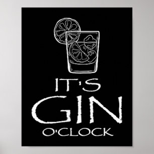Poster Dizendo Tónico de Gim Engraçado Oh É Hora do Gim 