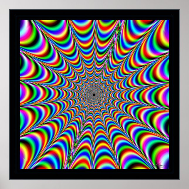 Poster Dizzying Color Spider Web (Frente)