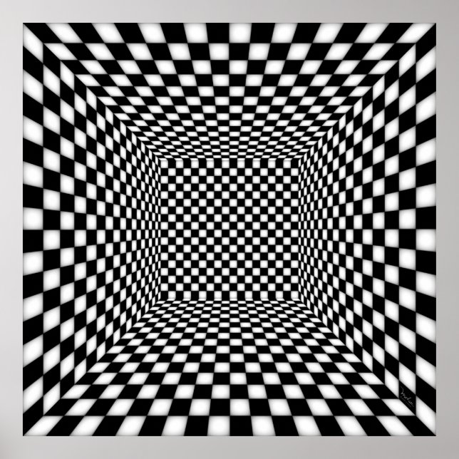 Poster Dizzying Lighted Checkered Chamber (Frente)