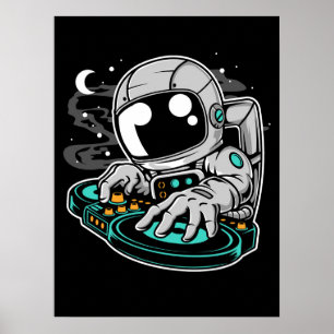 Poster DJ astronauta
