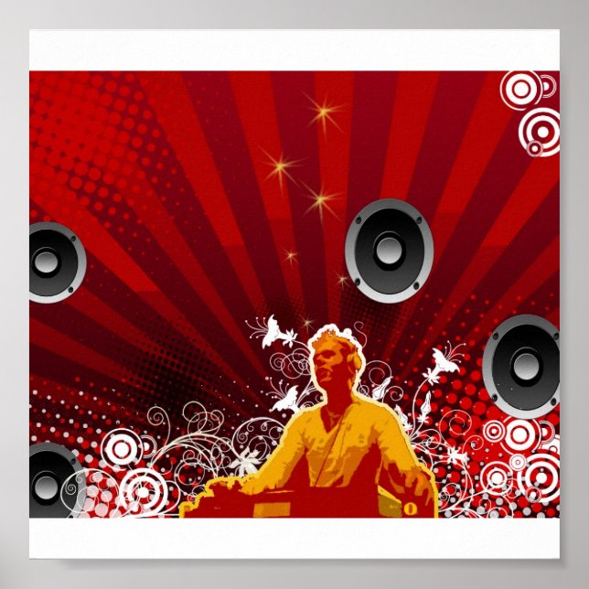 Pôster DJ bonito (Frente)