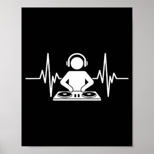 Poster Dj Divertido Arte Homens Mulheres Produtor de Músi