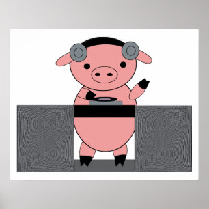Pôster DJ Piggy Pig