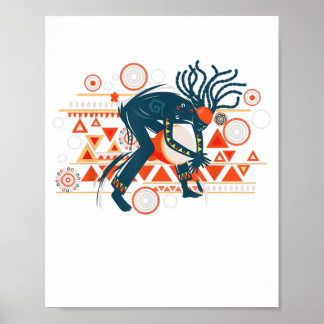 Poster djembe drum tocando música africano drummer dom