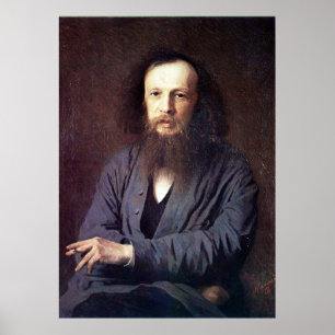 Pôster Dmitri Ivanovich Mendeleev por Ivan Kramskoy