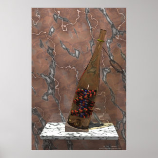 Poster DNA em uma garrafa