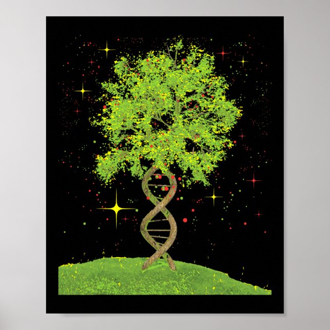 Poster Dna Tree - Estudante de Biologia da Ciência da Ter (Frente)