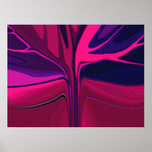 Poster do abstrato do jardim do por do sol