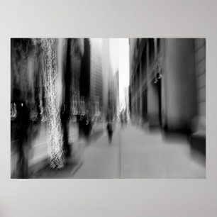 Poster do abstrato do Monochrome de NYC