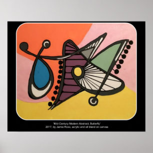 Poster Do "abstrato moderno meio século, borboleta" que