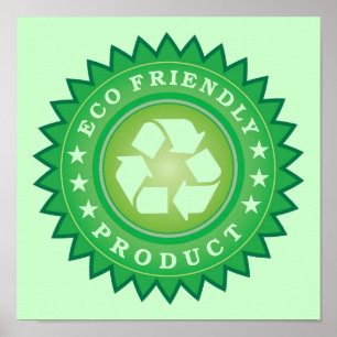 Poster do adesivo de produto ecológico