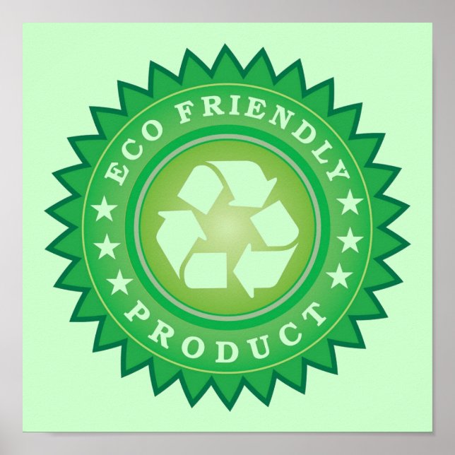 Poster do adesivo de produto ecológico (Frente)