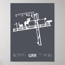 Poster do Aeroporto Grand Rapids (GRR): Gerald R F