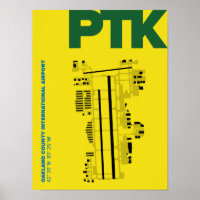 Poster do Aeroporto Internacional de Oakland Count