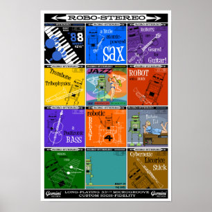 Poster do álbum do lago ROBO-STEREO Recod autumn