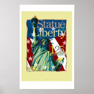 Poster do aniversário da estátua da liberdade