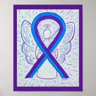 Poster do Anjo da Fita de Consciência Azul e Roxo