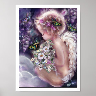 Poster do anjo. O jardim do céu